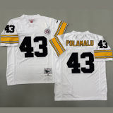 POLAMALU #43 Men's Pittsburgh Steelers Retro NFL Jersey 钢人