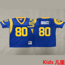 BRUCE #80 Los Angeles Rams Retro Kids NFL Jersey 公羊