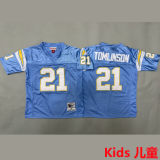 SEAU #55 Los Angeles Chargers Retro Kids NFL Jersey 闪电