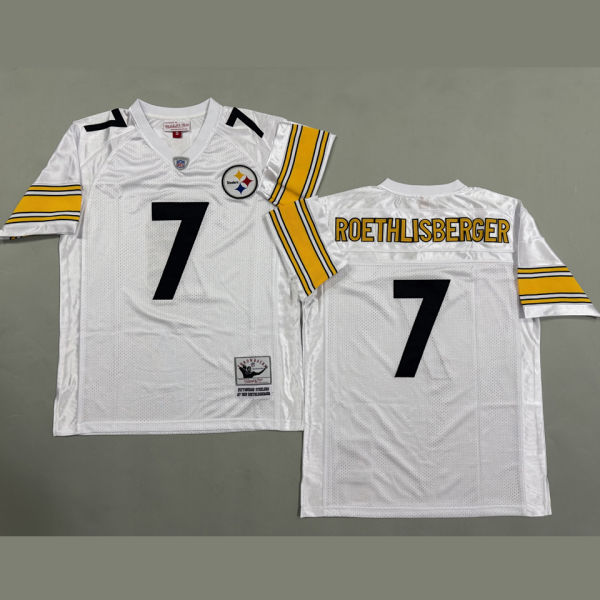 ROETHLISBERGER #7 Men's Pittsburgh Steelers Retro NFL Jersey 钢人