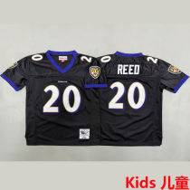 REED #20 Baltimore Ravens Retro Kids NFL Jersey 乌鸦