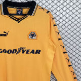 1998/1999 Wolves Home Yellow Retro Long Sleeve Soccer Jersey