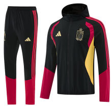 2026/27 Belgium Black Hoody Zipper Jacket