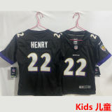 HENRY #22 Baltimore Ravens Kids NFL Jersey 乌鸦