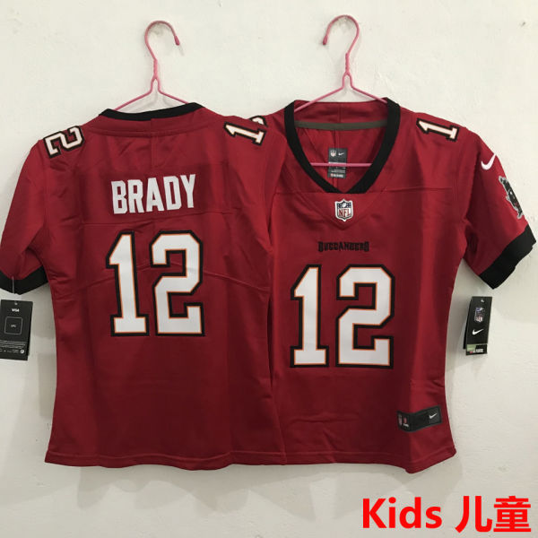 BRADY #12 Tampa Bay Buccaneers Kids NFL Jersey 海盗队