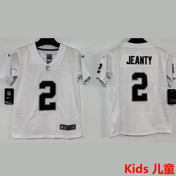 JEANTY #2 Las Vegas Raiders Kids NFL Jersey 突袭者