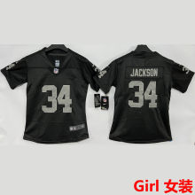 JACKSON #34 Las Vegas Raiders Girl NFL Jersey 突袭者