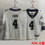 CARR #4 New Orleans Saints Kids NFL Jersey 圣徒