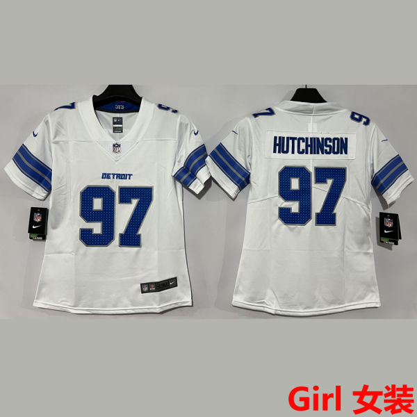 HUTCHINSON #97 Detroit Lions Girl NFL Jersey 雄狮