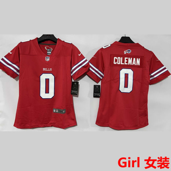 COLEMAN #0 Buffalo Bills Girl NFL Jersey 布法罗比尔