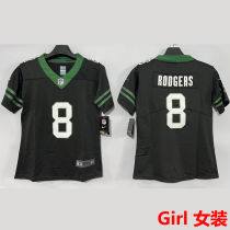 RODGERS #8 New York Jets Girl NFL Jersey 喷气机