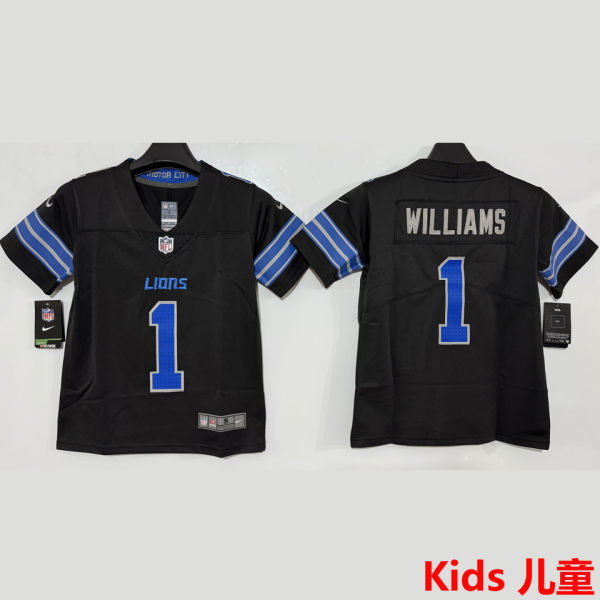 WILLIAMS #1 Detroit Lions Kids NFL Jersey 雄狮