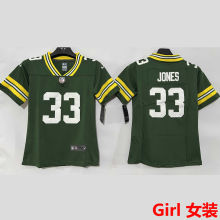 JONES #33 Green Bay Packers Girl NFL Jersey 包装工