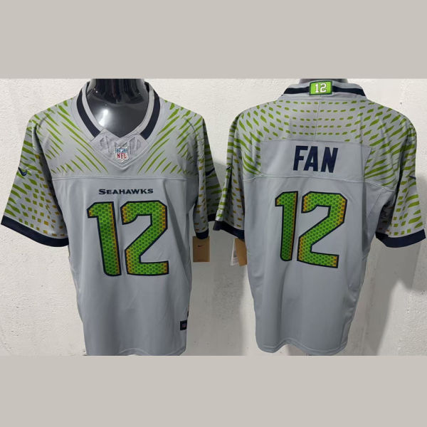 FAN #12 Men's Seattle Seahawks NFL Jersey 海鹰