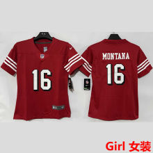 MONTANA #16 San Francisco 49ers Girl NFL Jersey 49人