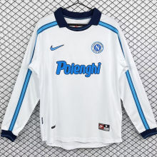 1998/1999 Napoli Away White Retro Long Sleeve Soccer Jersey