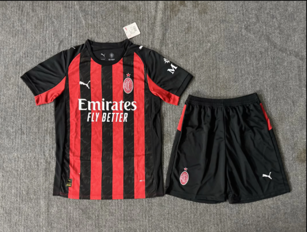 2025/26 AC Milan Home Kids Soccer Jersey
