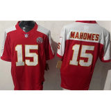 MAHOMES #15 Men's Kansas City Chiefs NFL Jersey 酋长  (3代）