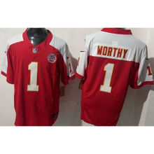 WORTHY #1 Men's Kansas City Chiefs NFL Jersey 酋长  (3代）
