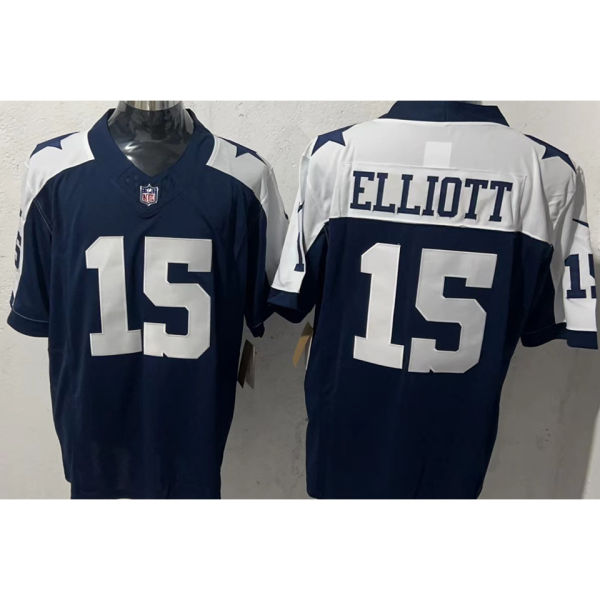 ELLIOTT #15 Men's Dallas Cowboys NFL Jersey 牛仔   (3代）