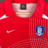 2002 South Korea Home Red Retro Long Sleeve Soccer Jersey