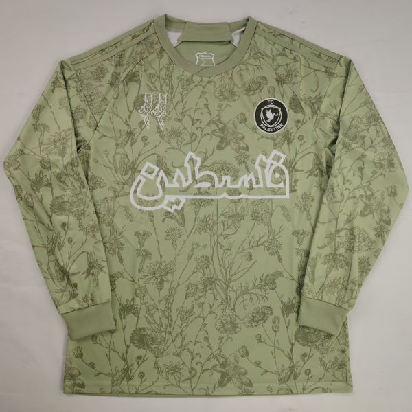 2026 FC Palestine Long Sleeve Fans Soccer Jersey 阿拉伯文