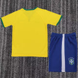 2014 Brazil Home Retro Kids Soccer Jersey