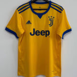 2017/2018 JUV Away Yellow Retro Soccer Jersey
