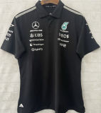 2026 Mercedes AMG Petronas F1 Black POLO Team T-Shirt  有领