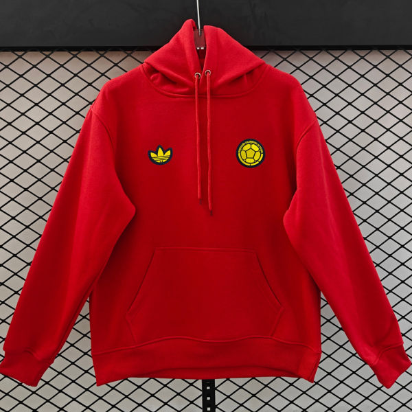 2026/27 Colombia Third Red Retro Style Hoody 小绣花 黄标