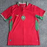 2026/27 Morocco Home Red Fans Soccer Jersey (with 2 stars 带两星）