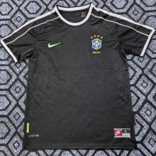 1998 Brazil Black Retro Soccer Jersey