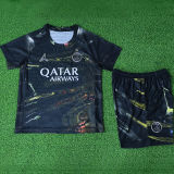 2026 PSG Dark Night Edition Black Player Version Kids Jersey 球员版童装  带星