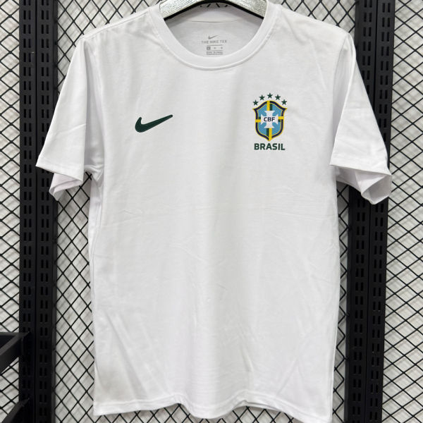 2026/27 Brazil White Casual Pure Cotton T-Shirt