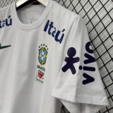 2026/27 Brazil White Casual Pure Cotton T-Shirt