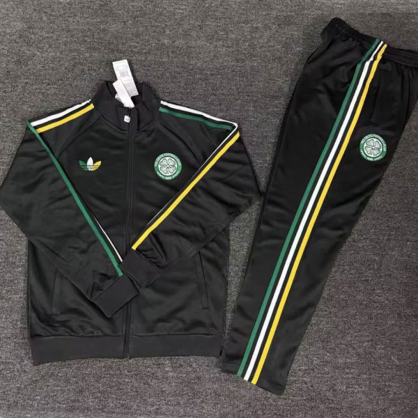 2026/27 Celtic Black Jacket Tracksuit