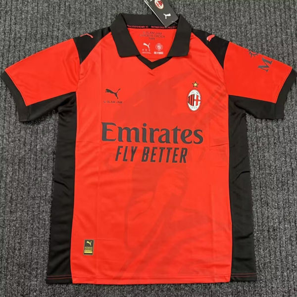2025/26 AC Milan 4TH Red Fans Soccer Jersey