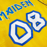 2008 West Ham X Iron Maiden Yellow Retro Jersey (Number 08)