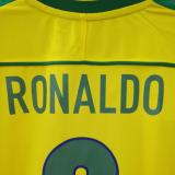 1998 Brazil Home Yellow Retro Women Soccer Jersey 女