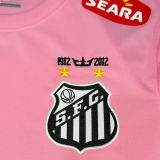 2012/13 Santos Pink Retro Long Sleeve Soccer Jersey