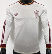 2026/27 Spain Away Player Version Long Sleeve Soccer Jersey