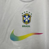 2026/27 Brazil White Casual Pure Cotton T-Shirt