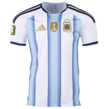 2026/27 Argentina 1:1 Quality Home Fans Soccer Jersey (Have Right Patch 有右臂章 金底白字）