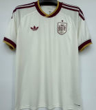 2026/27 Spain 1:1 Quality Away White Fans Soccer Jersey (Have Right Patch 有右臂章 金底白字）