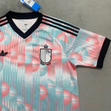 2026/27 Belgium Away Fans Soccer Jersey (Have Right Patch 有右臂章 黑底白字）