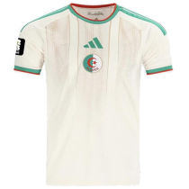 2026/27 Algeria Home White Fans Soccer Jersey 无星  (Have Right Patch 有右臂章 黑底白字）