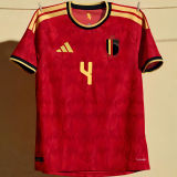 2026/27 Belgium 1:1 Quality Home Red Fans Soccer Jersey (Have Right Patch 有右臂章 白底黑字）