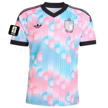 2026/27 Belgium Away Fans Soccer Jersey (Have Right Patch 有右臂章 黑底白字）