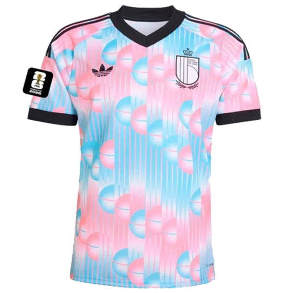 2026/27 Belgium Away Fans Soccer Jersey (Have Right Patch 有右臂章 黑底白字）