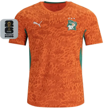 2026/27 Ivory Coast Home Orange Fans Soccer Jersey (Have Right Patch 有右臂章 白底黑字）